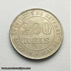 Moeda 200 Réis de 1871