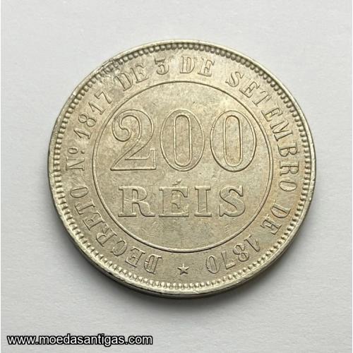 Moeda 200 Réis de 1871