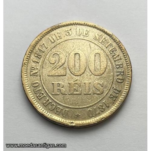 Moeda 200 Réis de 1882